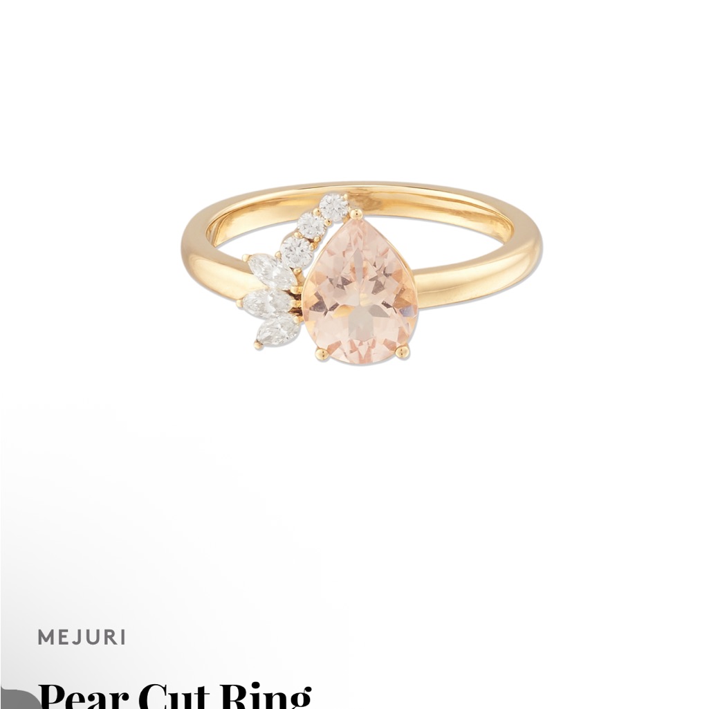 Mejuri Peach Pear Cut Ring 500$
